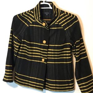 Chadwick’s Womens Black Yellow Gray Size 6 Jacket